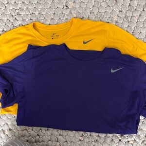 Nike Legend 2.0 Men's Dry Training T-Shirt Sz Large University Gold/purple bundl